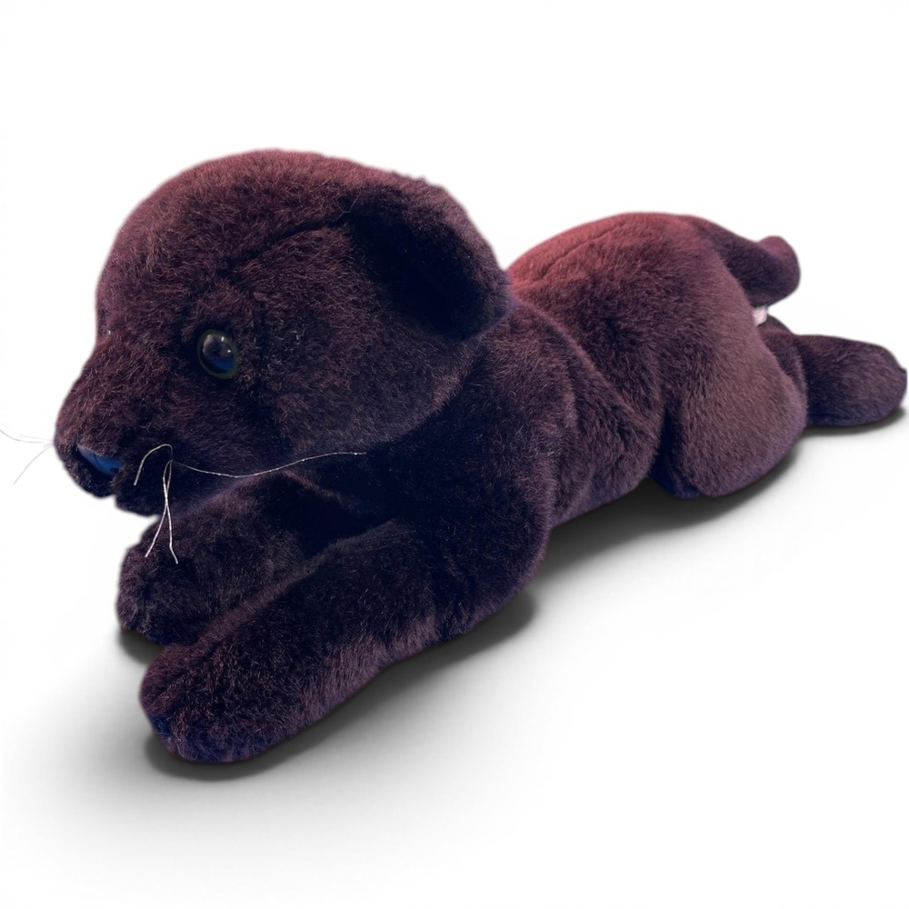 Animal Alley Realistic Black Panther Plush Toys R Us Wild Jungle Cat Green‎ Eyes